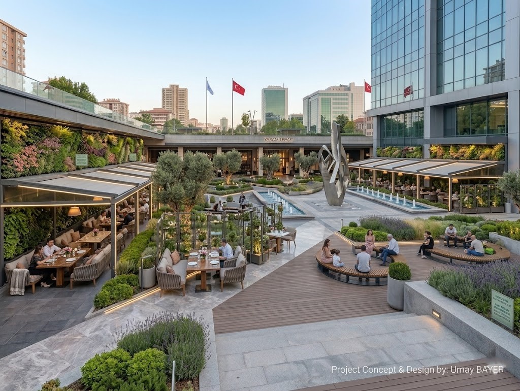 Sürdürülebilir ticari peyzaj akıllı sulama - Kuum Peyzaj